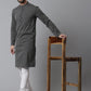 Even Apparels Black Pure Cotton Kurta With Band Collar | Swadesiicart
