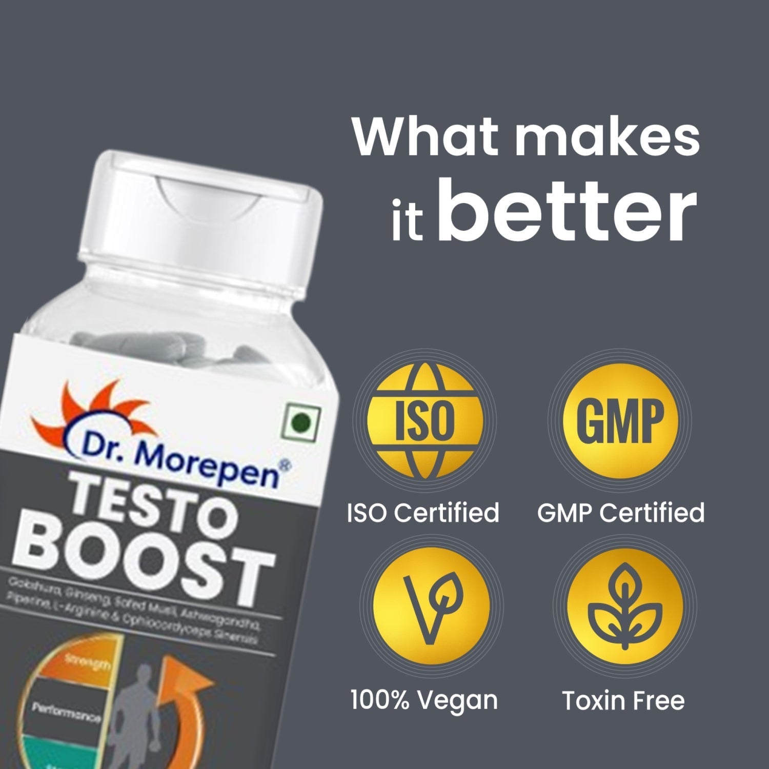 Dr Morpen Gokshura & Testo Boost -Performance Combo Pack | Swadesiicart