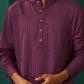 trueBrowns Men's Purple Dobby Co-ord Set - Swadesiicart