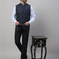 Even Apparels Men's Blue Nehru Jacket With Welt Pockets | Swadesiicart