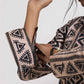 trueBrowns Beige Cotton Geometric Print Shirt Kurta Set | Swadesiicart