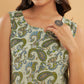 InWeave Sage Green Paisley Print W/U Top - Swadesiicart