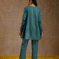 trueBrowns Deep Sea Gold Cotton Flared Co-Ord Set - Swadesiicart
