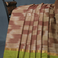 Dual Shades of Beige Mangalagiri Ikkat Cotton Saree By Gayathri Reddy Designer Studio | Swadesiicart