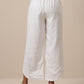 trueBrowns Cotton White Textured Curve Pant | Swadesiicart