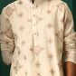 trueBrowns Men's Ivory Peach Cotton Kurta | Swadesiicart