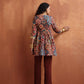 trueBrowns Brown Print Flared Co-ord Set - Swadesiicart