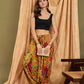 InWeave Mustard Multi Flower Harem Pant - Swadesiicart