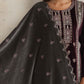 trueBrowns Purple Velvet Embroidered Kurta Pant Dupatta Set | Swadesiicart