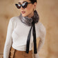 InWeave Women's Dark Grey Duble Shade Fur Neckpiece - Swadesiicart