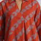 trueBrowns Orange Cotton Print Co-ord Set - Swadesiicart