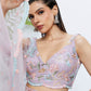 House of Panchhi Pink Chiffon Sequins And Thread Embroidery Lehenga Choli & Printed Dupatta | Swadesiicart