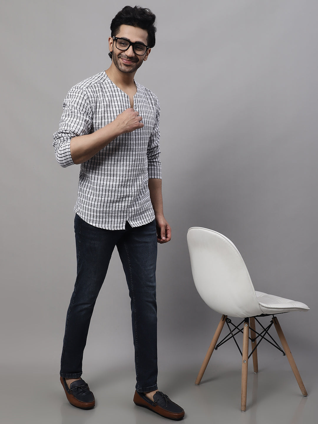 Even Apparels Multi Pure Cotton Open Neck Kurta | Swadesiicart