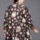 Ahalyaa Mandarin Collar Crepe Floral Printed Tunic | Swadesiicart