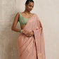 trueBrowns Pink Gold Lurex Ready To Wear Saree | Swadesiicart
