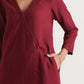 trueBrowns Maroon Angrakha Kurta Set | Swadesiicart