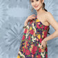 InWeave Women's Navy Bird Japanese Art Oneshoulder Top - Swadesiicart