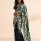 trueBrowns Blue Muslin Ikat Blouse | Swadesiicart