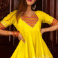 Pomcha Jaipur Tuscan Yellow Cotton Sharara Set | Swadesiicart