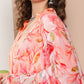 InWeave Women's Peach Tiered Anarkali Kurta Set - Swadesiicart