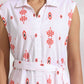 trueBrowns White Cotton Print Tie-up Top & Pants Co-ord Set - Swadesiicart
