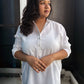 trueBrowns White Slub Kurta | Swadesiicart