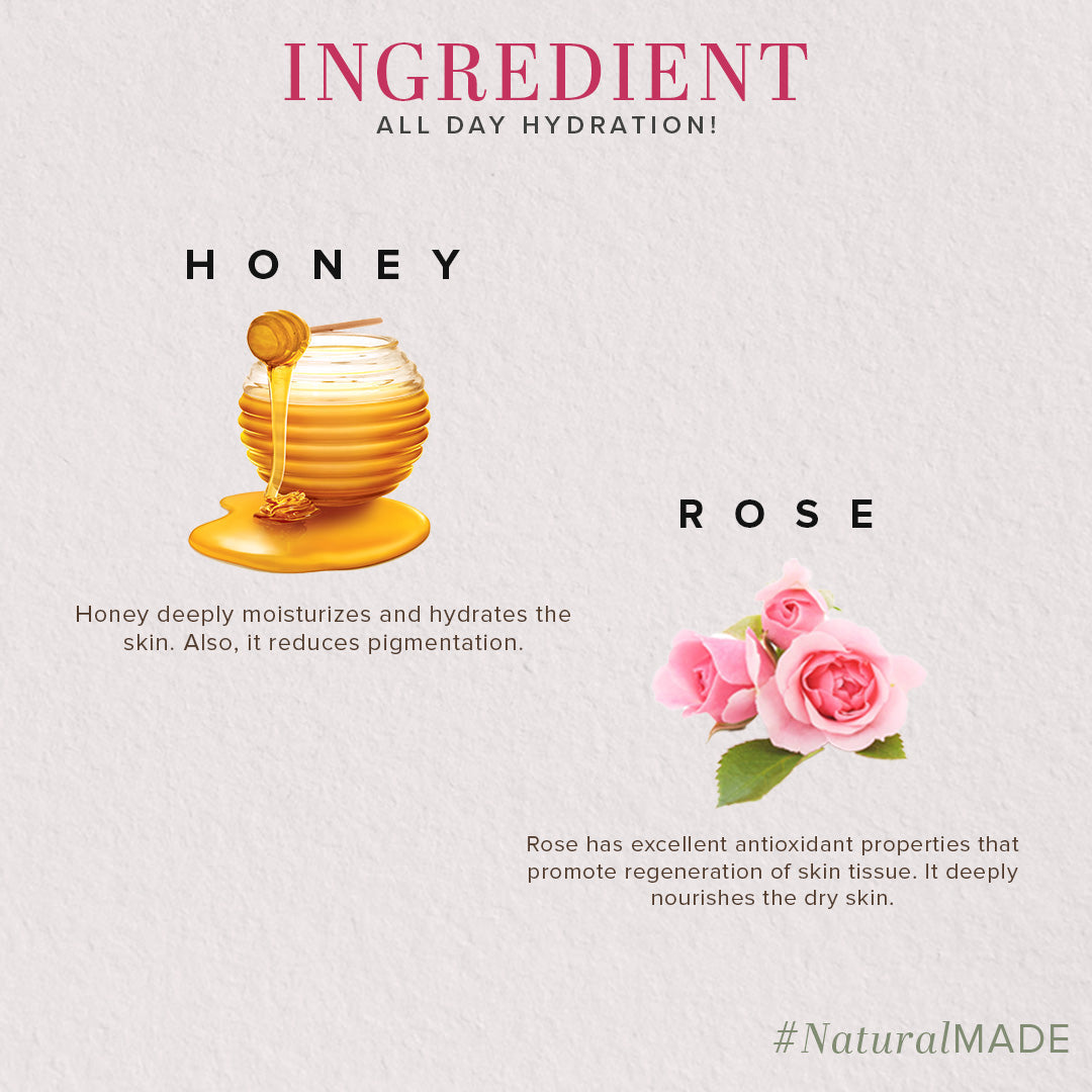Khadi Natural Rose & Honey Moisturiser SLS & Paraben Free - 210ml Sale