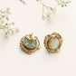 trueBrowns Brass Circular Stud Earrings - Swadesiicart