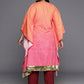 Ahalyaa Plus Size Bandhani Printed Flared Sleeves Gotta Patti Kaftan Kurta | Swadesiicart
