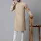 Even Apparels Pure Cotton Kurta With Band Collar - Beige | Swadesiicart