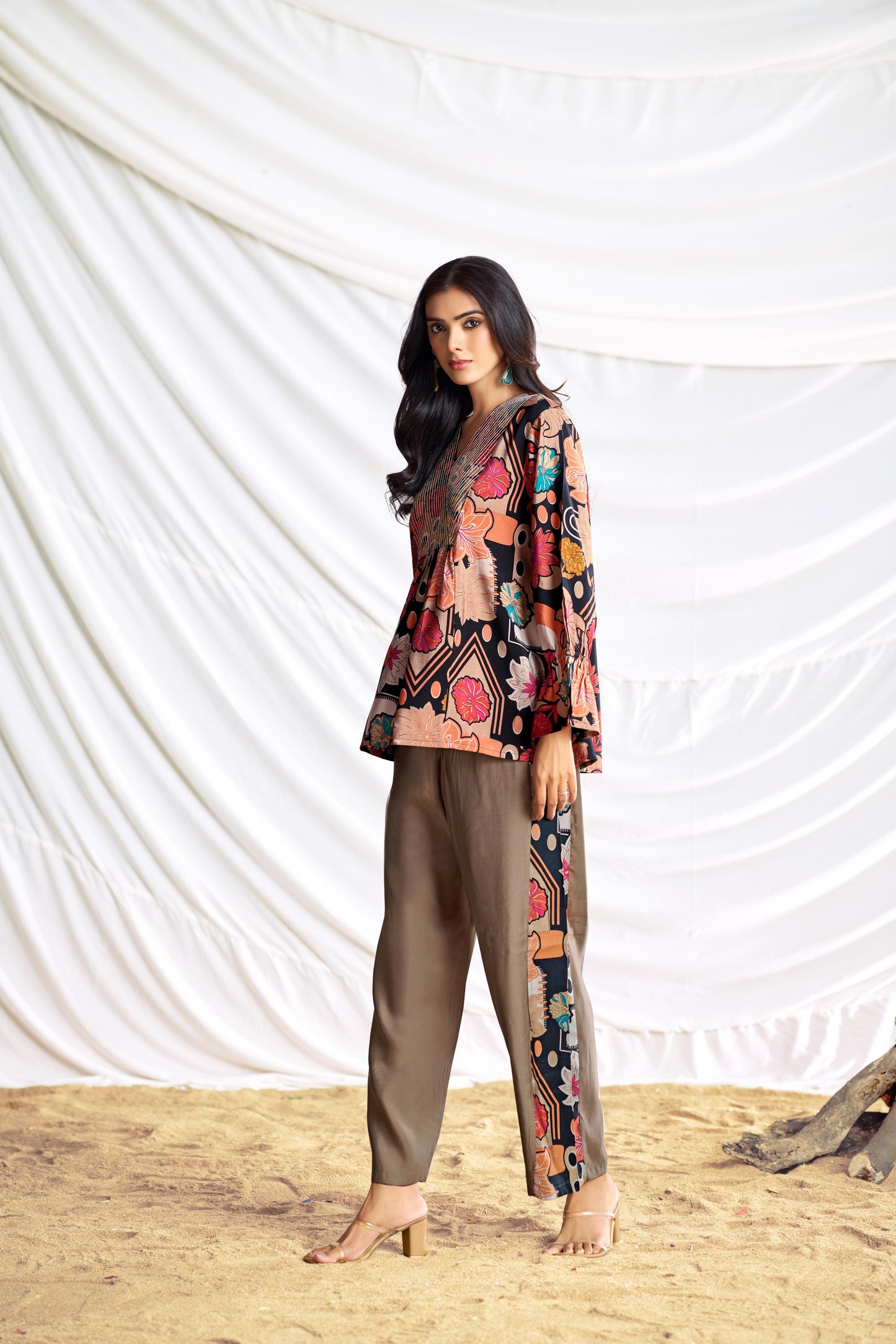 BulBul Ojasvi Black Chanderi Co-Ord Set - Swadesiicart