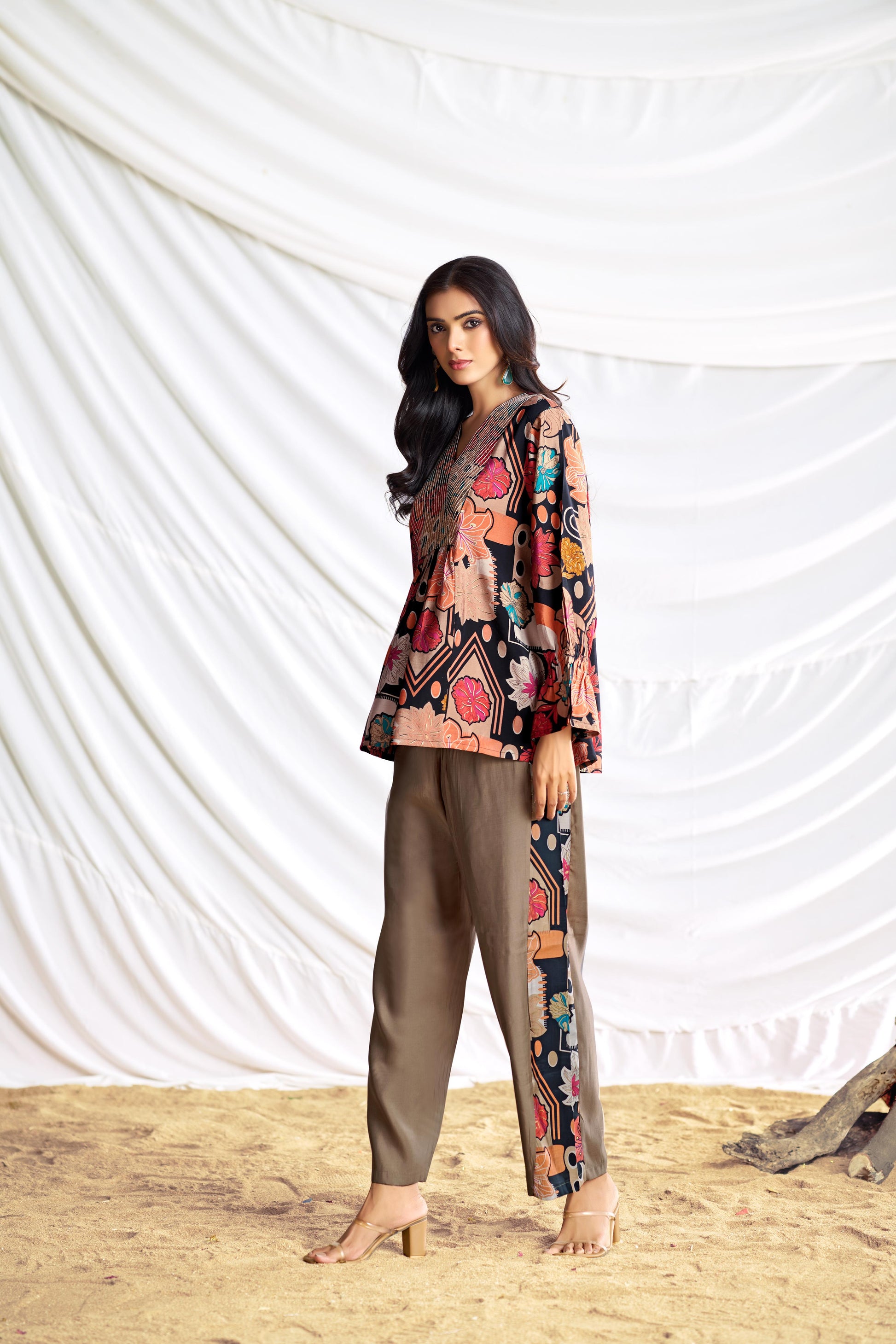 BulBul Ojasvi Black Chanderi Co-Ord Set - Swadesiicart