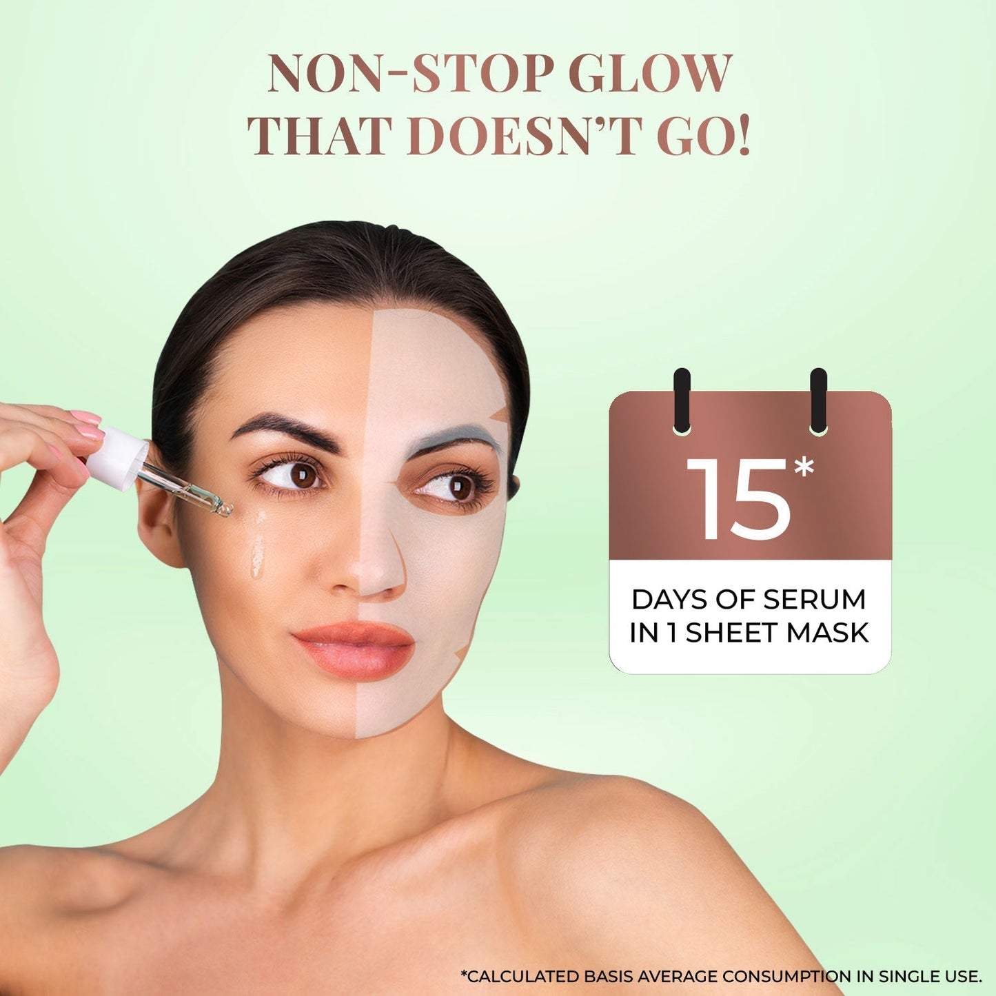 Green Tea Sheet Mask with Mint & Cucumber For Glowing Skin - Pack of 1