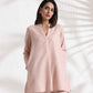 trueBrowns Light Pink Slub Co-ord Set - Swadesiicart