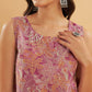 InWeave Pink Coral Floral Print W/U Top - Swadesiicart