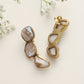 trueBrowns Brass Marble Stone Earrings - Swadesiicart