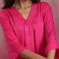 trueBrowns Pink Modal Boxpleat Kurta Set | Swadesiicart