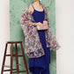 InWeave Women's Ink Blue Strappy Set W White Pink Or Duptta - Swadesiicart