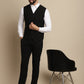 Even Apparels Men's Black Waistcoat With Patch Pocket | Swadesiicart
