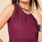 InWeave Women's Purple Lace Work Double Layer Sharara Set - Swadesiicart