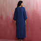 trueBrowns Blue Modal Front Slit Kurta set | Swadesiicart