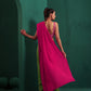 trueBrowns Green Pink Muslin Silk Ready To Wear Saree | Swadesiicart