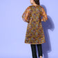 InWeave Women's Camel Brown White Rose Chintz Organza Cape - Swadesiicart