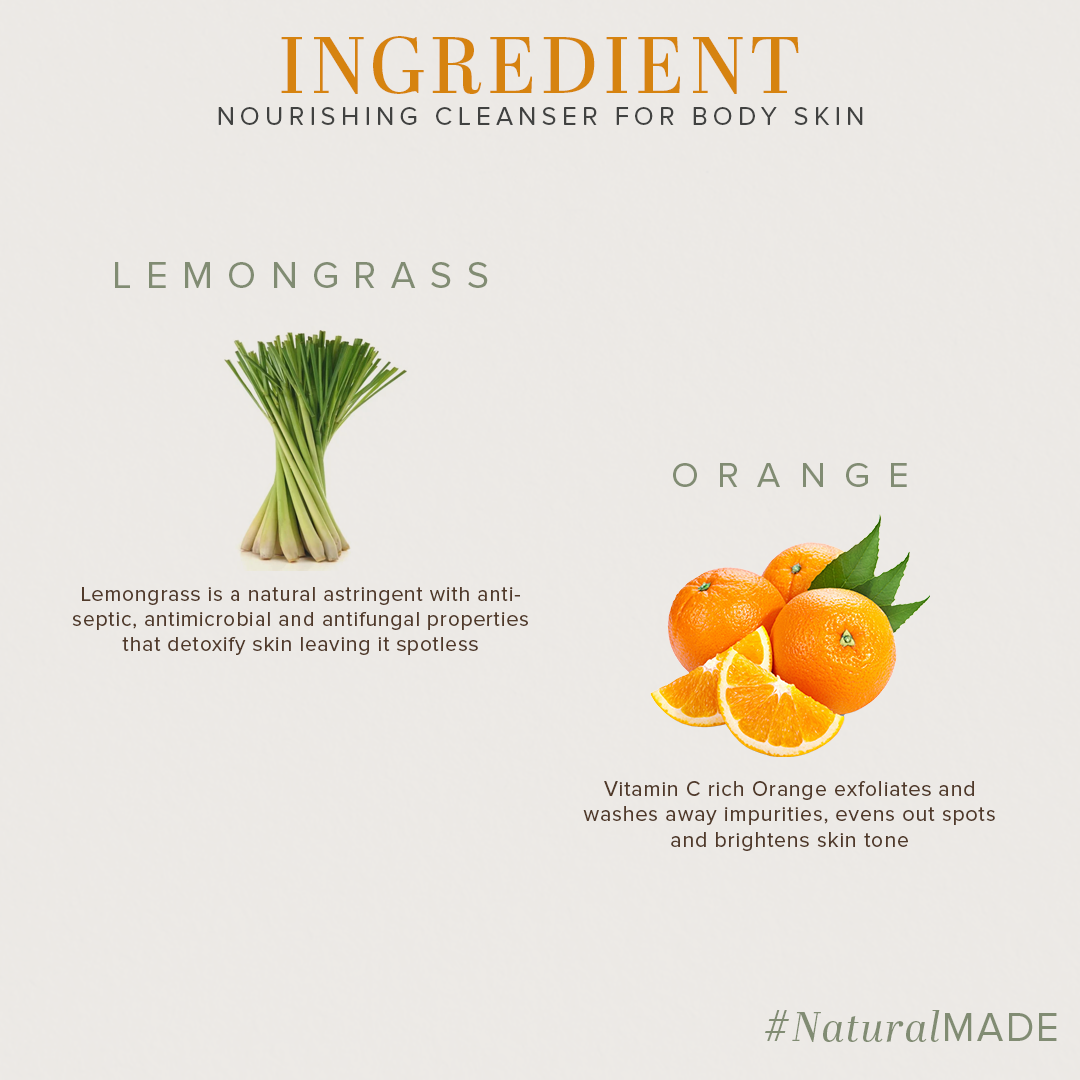 Khadi Natural Orange and Lemongrass Body Wash - 210ml