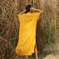 trueBrowns Mustard Cotton Dobby Oversized Dress | Swadesiicart