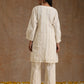 trueBrowns Ivory Gold Cotton Relaxed Co-Ord Set - Swadesiicart
