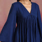 trueBrowns Blue Cotton Dobby Kurta Set | Swadesiicart