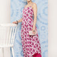 InWeave Women's Pink Fuchsia Japanese Art Strappy Set - Swadesiicart