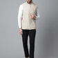 Even Apparels Men's Cream Nehru Jacket With Welt Pockets | Swadesiicart