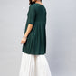 InWeave Women's Dark Green Short Anarkali Kurta - Swadesiicart